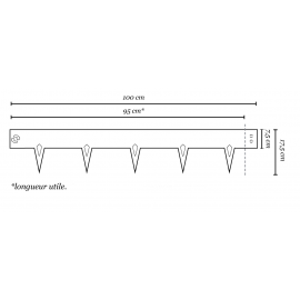 Dimensions bordure Multi-Edge Métal