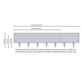 Bordure en métal acier Galva