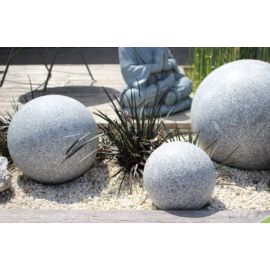 Sphère granit gris - pierre naturelle
