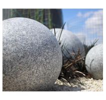 Sphère granit gris - pierre naturelle