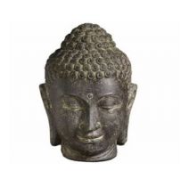 Statue tête bouddha béton