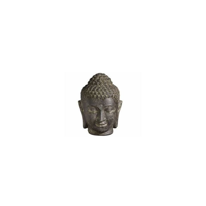 Statue tête bouddha béton