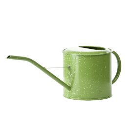 Arrosoir vert aspect émail