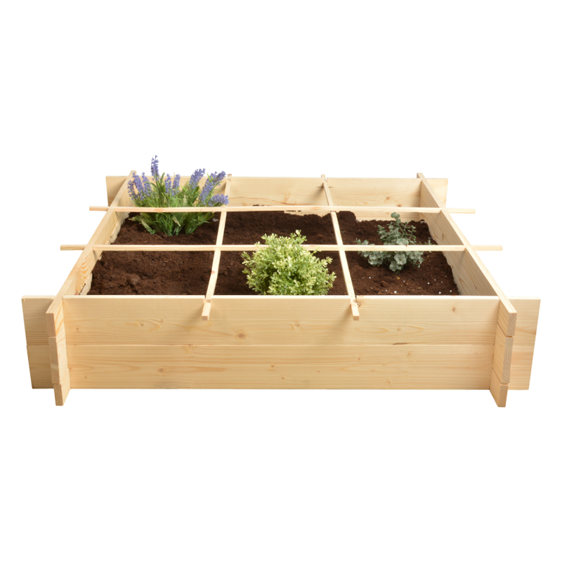 carré de potager en bois FSC 1 mètre de côté