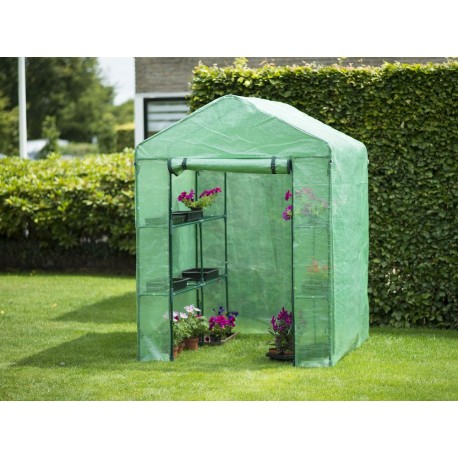 Serre de jardin avec étagères superficie 2m² Serre de jardin avec étagères superficie 2m²
