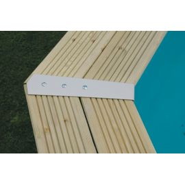 Set de finition d'angle (45deg) de margelles pour piscine rectangulaire par 4 - Ubbink