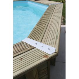Set de finition droit (180deg) de margelles pour piscine rectangulaire par 4 - Ubbink