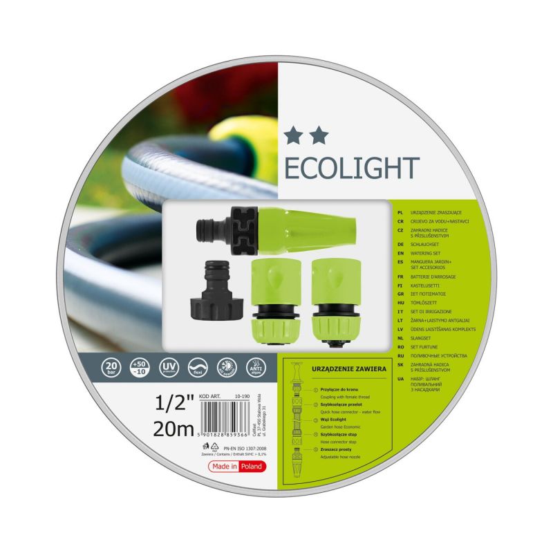 Kit d'arrosage ECOLIGHT 19 mm   20 m  + access. IDEAL