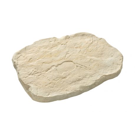 Mini pas japonais en pierre reconstituée blanc 20 x 16 x 3 cm