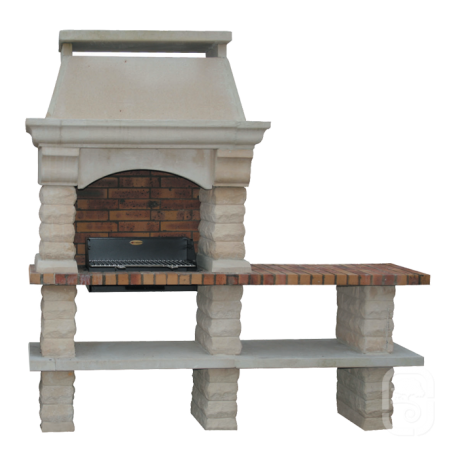 Barbecue Rustique grand modèle Et Table Ton Blanc Barbecue Rustique grand modèle Et Table Ton Blanc