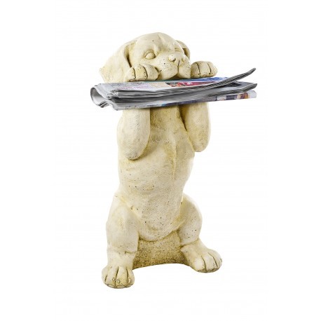 Chien Au Journal - Statue