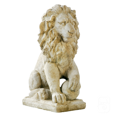 Lion Sur Boule - Statue