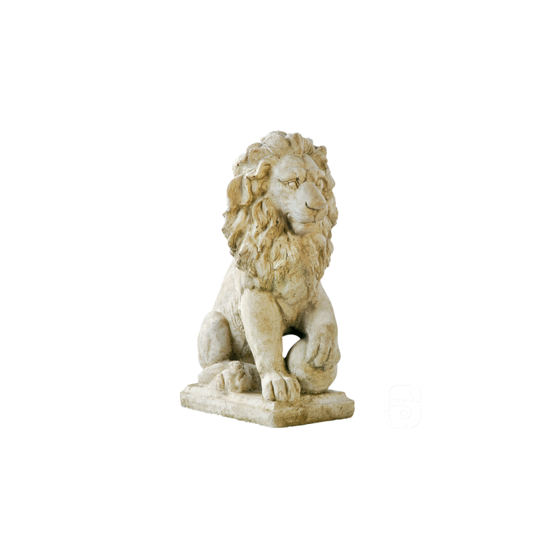 Lion Sur Boule - Statue