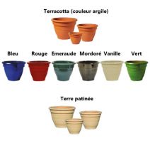 Vase Campana en terre cuite émaillée - plusieurs couleurs et dimensions