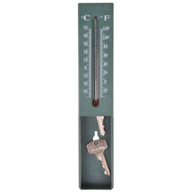 thermomètre exterieur avec compartiment cache clés