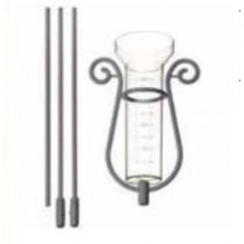 Pluviomètre En Verre Avec Support Acier Inoxydable - Capacité 12,7 Cm (5 Pouces) - Pour Jardin, Facile à Installer Et Lire