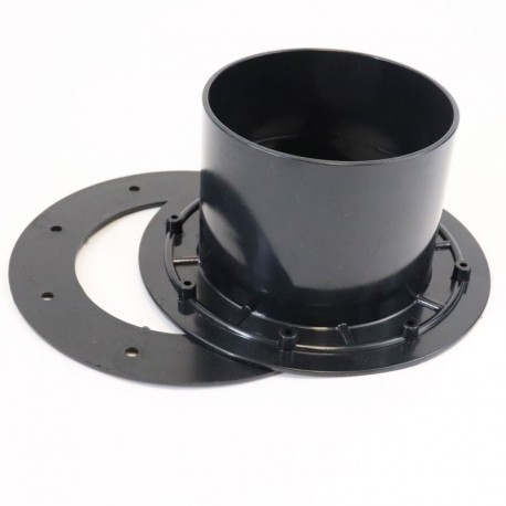 Passe-paroi PVC 110 Mm Pour Bâche D'étang - Connecteur Bassin De Jardin Noir Avec Bride étanche