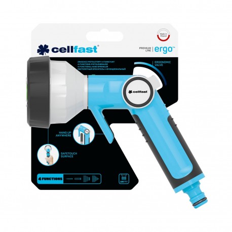 PISTOLET D'ARROSAGE 4 FONCTIONS ERGO CELLFAST