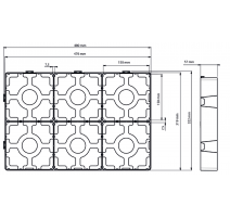 plaque pour 6 pavés de 15 x 15 cm Urbanit pavés - schéma